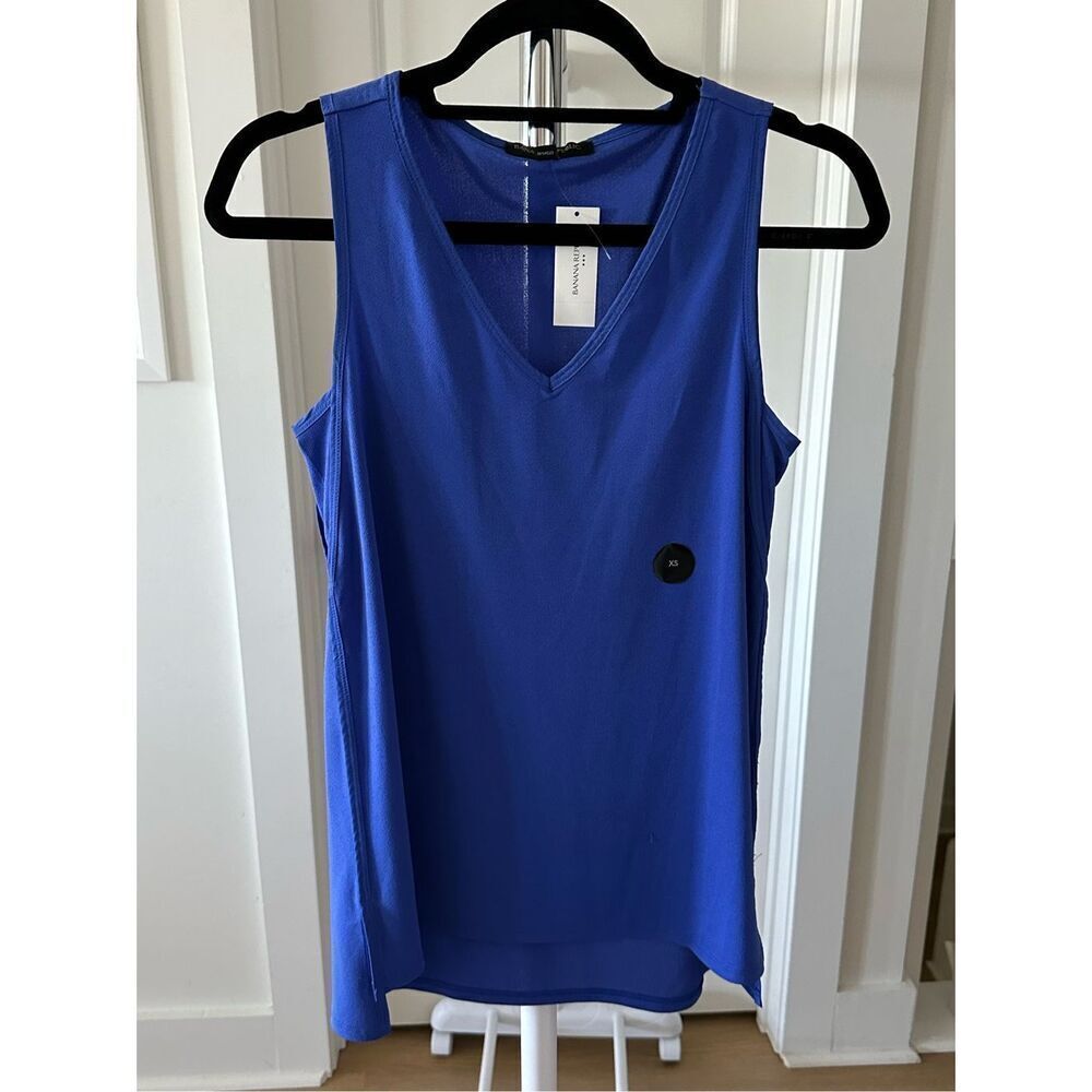 Banana‎ Republic V-Neck Sleeveless Blouse Womens XS Blue NWT